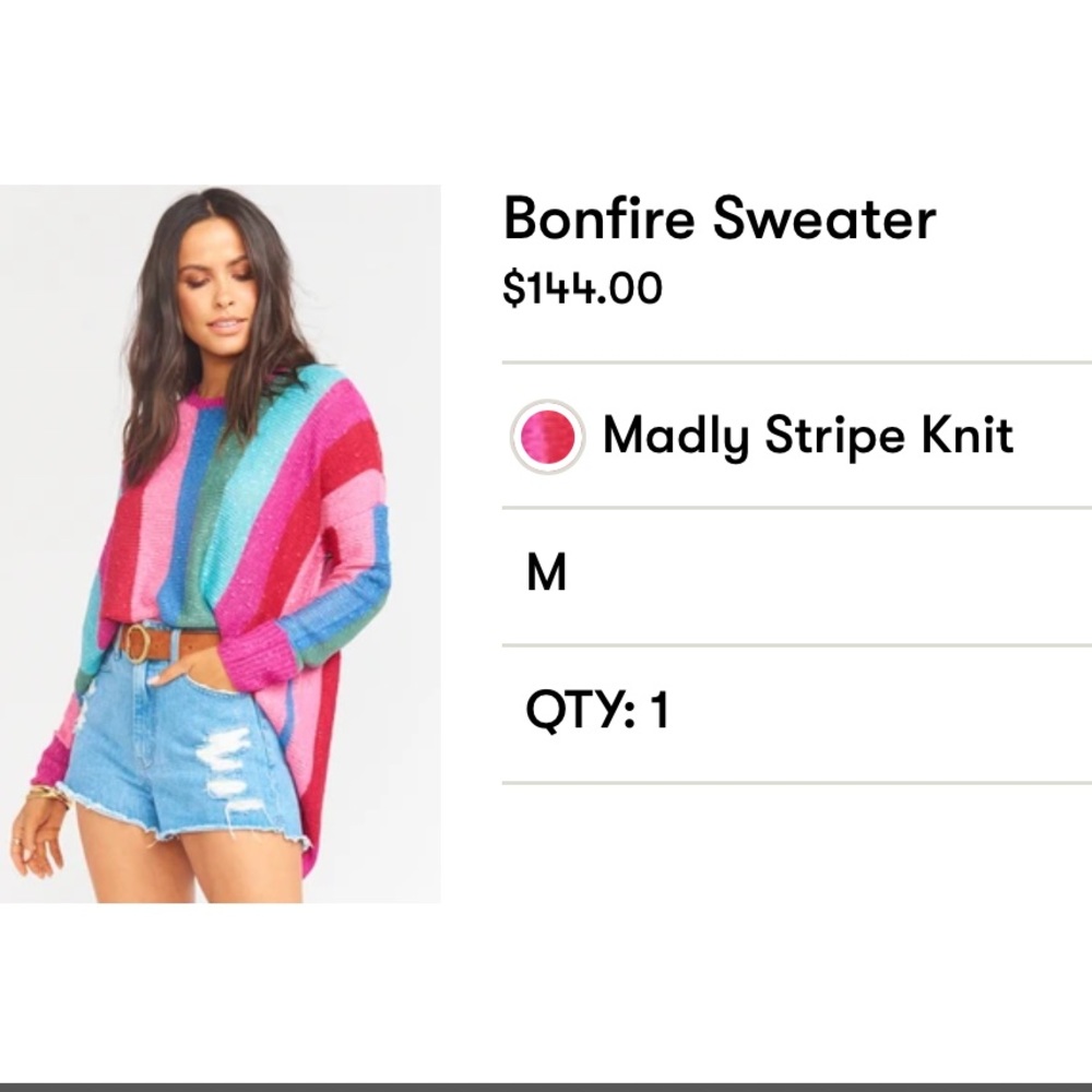 Show Me Your MuMu bonfire colorful knit sweater - Picture 3 of 3